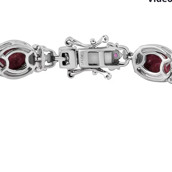 Norwegian Thulite Garnet Bracelet - Picture 9 of 12